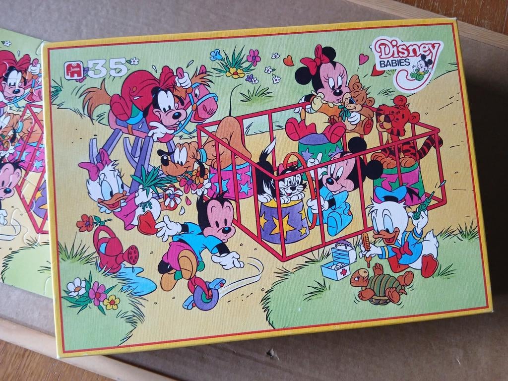 Nostaligsche Disney Babies Legpuzzel 35 Stukjes, Verzamelen, Ophalen of Verzenden, Mickey Mouse, Gebruikt, Overige typen