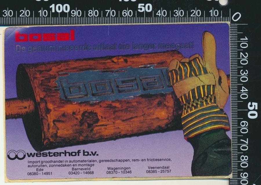 Sticker: Westerhof Automaterialen - Bosal - Ede - Barneveld, Ophalen of Verzenden, Zo goed als nieuw, Auto of Motor
