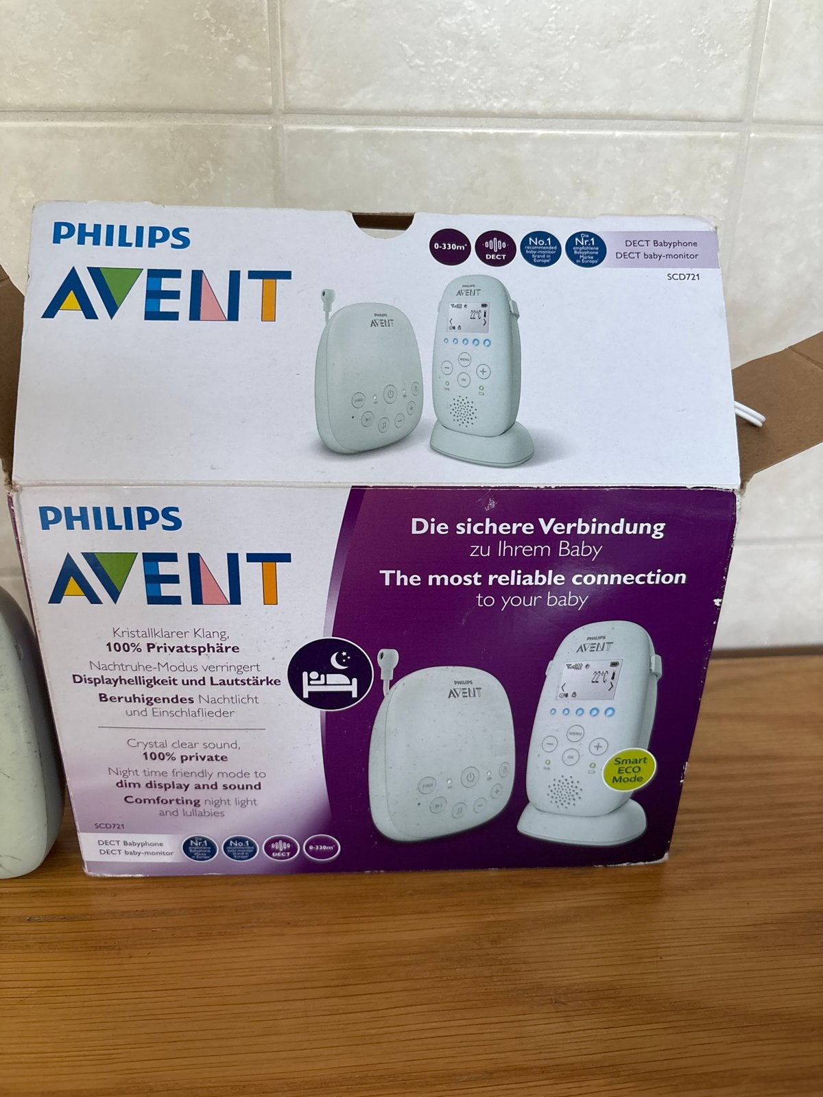 Philips Avent SCD721 DECT Babyfoon met terugspreekfunctie, Ophalen of Verzenden, Gebruikt, 250 meter of meer, Digitaal
