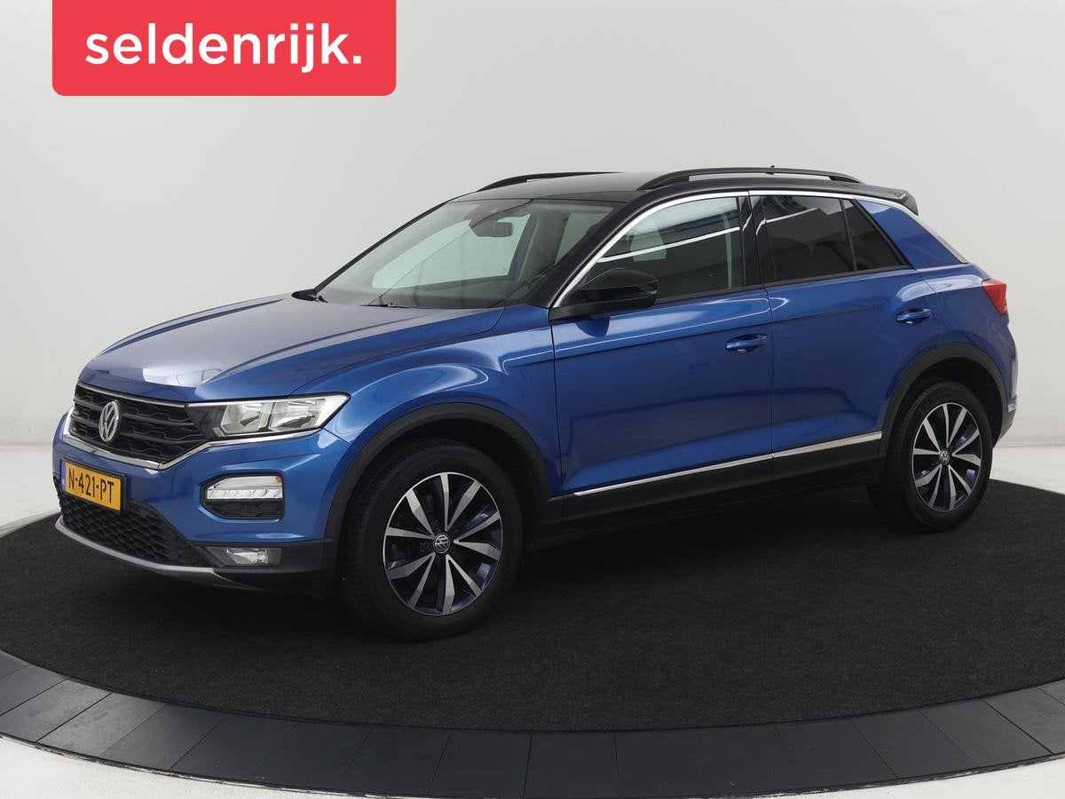 Volkswagen T-Roc 1.0 TSI Style | Trekhaak | Stoelverwarming, Auto's, Voorwielaandrijving, Stof, Gebruikt, Blauw
