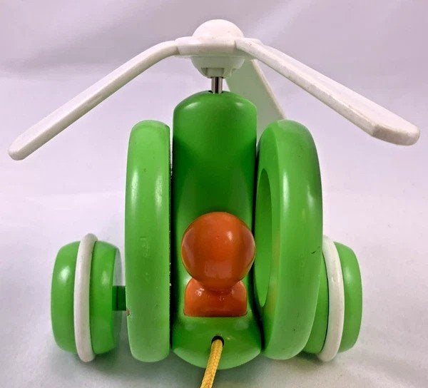 BRIO trekspeelgoed helikopter groen hout 30195, Coolsingel 104, 3011 AG Rotterdam, Netherlands, Verzenden, Zo goed als nieuw, Duw- of Trekspeelgoed