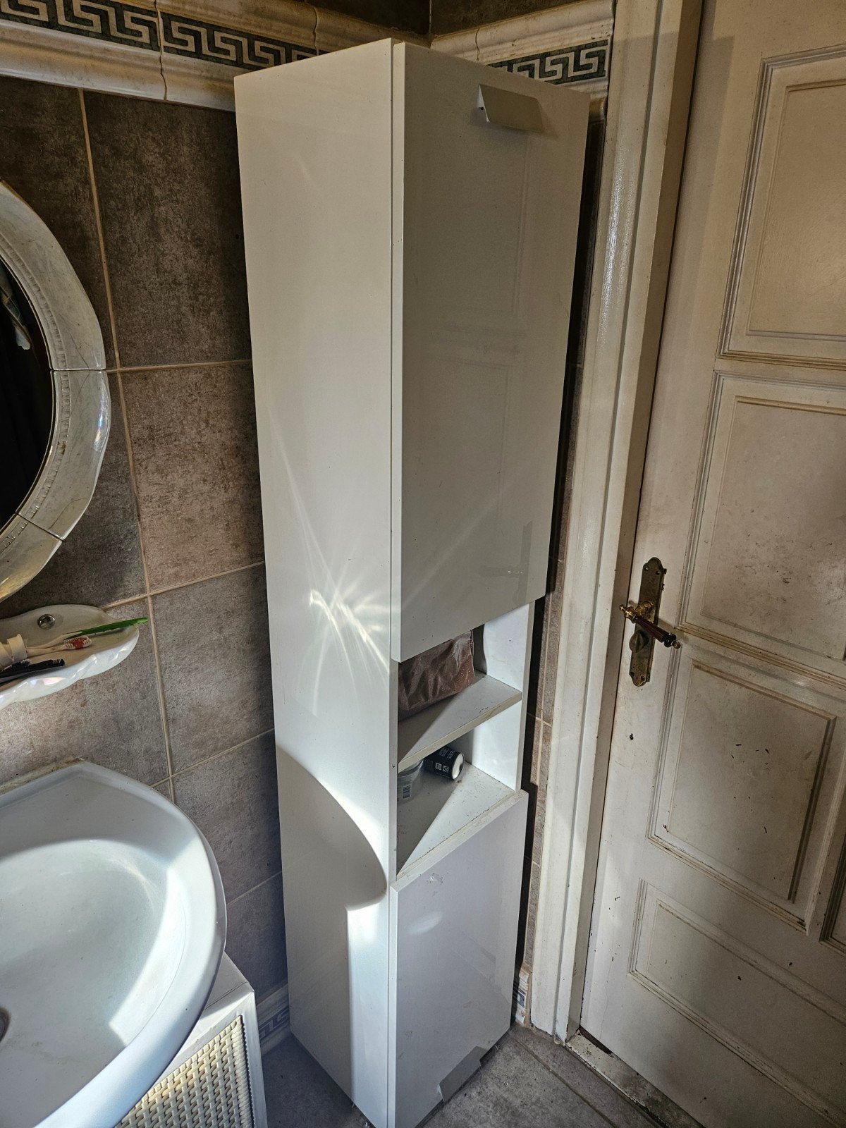 douche kast, Ophalen