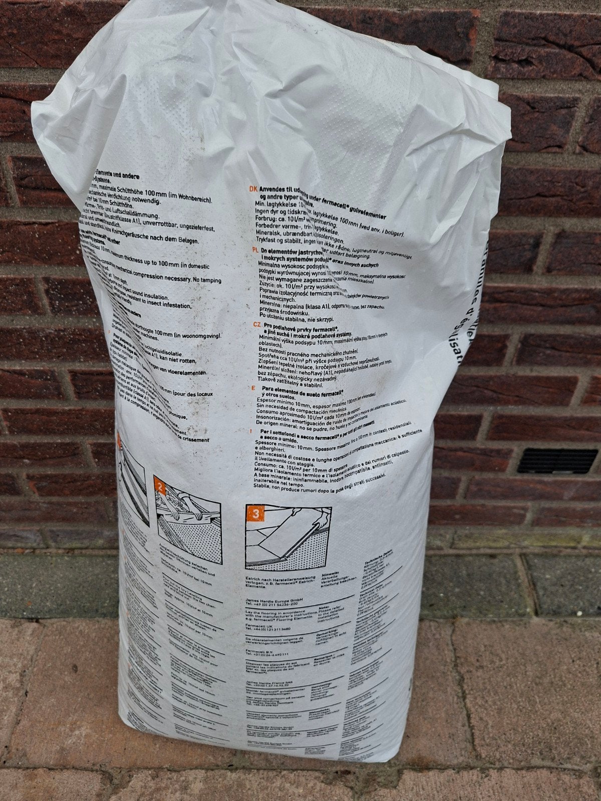 fermacell opvulkorrels, Ophalen, Nieuw