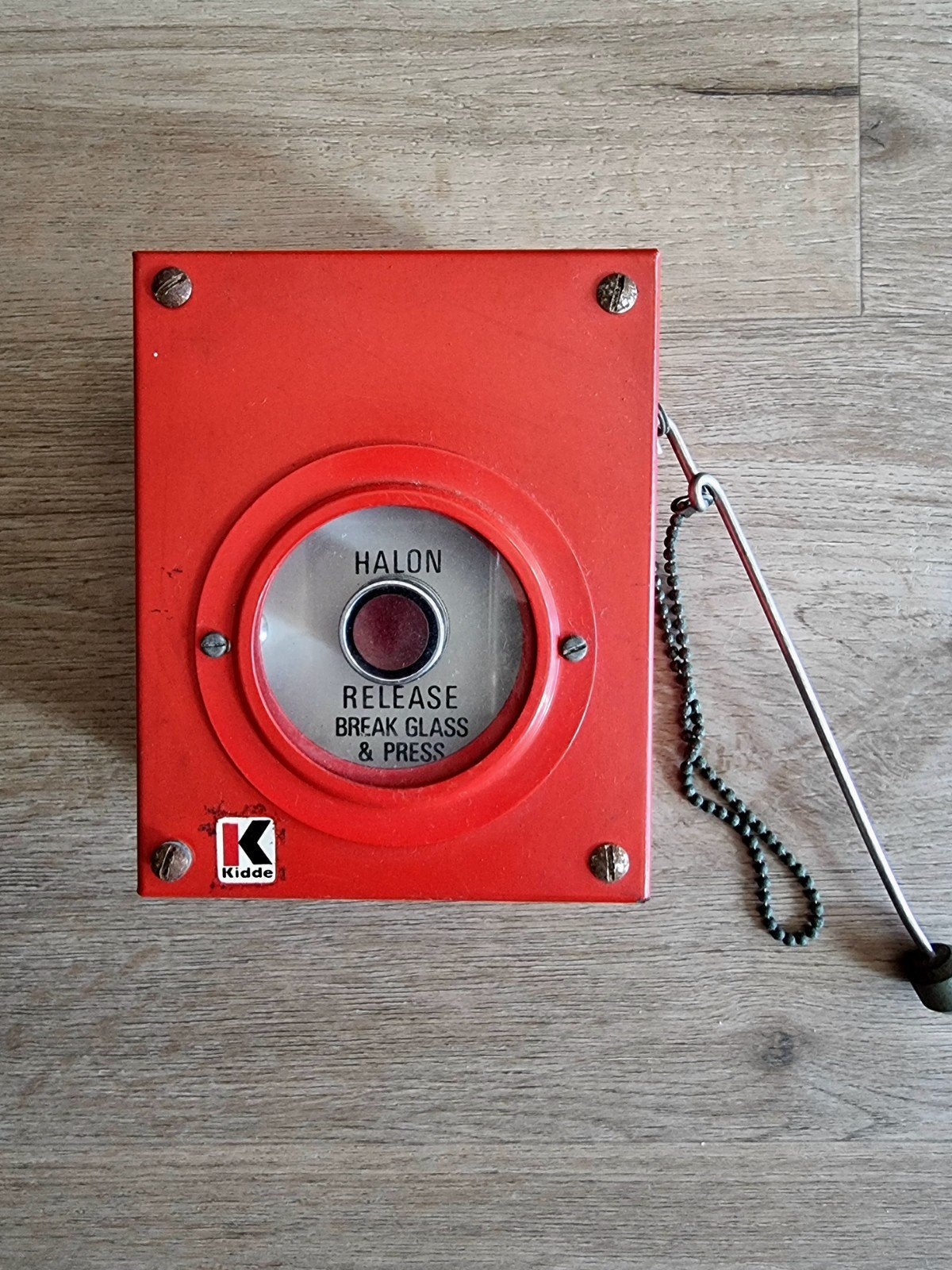Kidde Halon handmelder vintage, Ophalen of Verzenden, Gebruikt