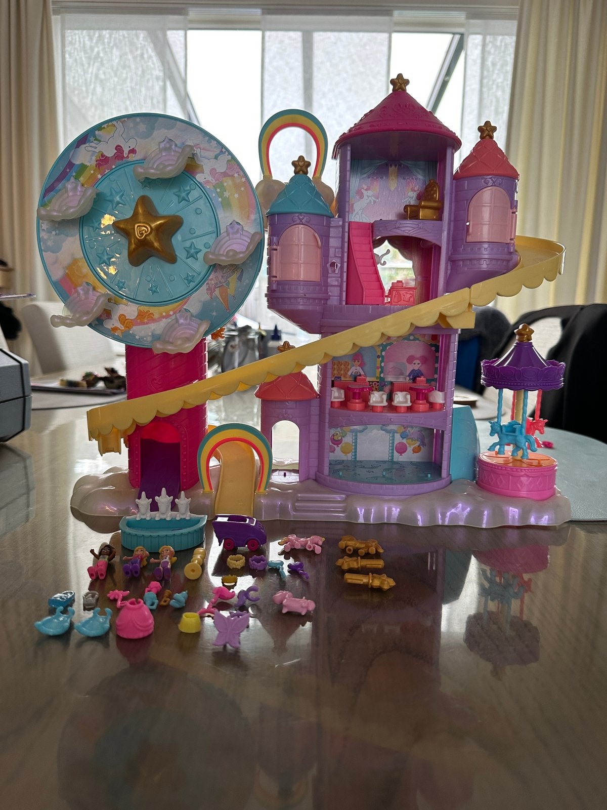 Polly Pocket Rainbow Funland, Ophalen of Verzenden, Zo goed als nieuw, Poppenhuis
