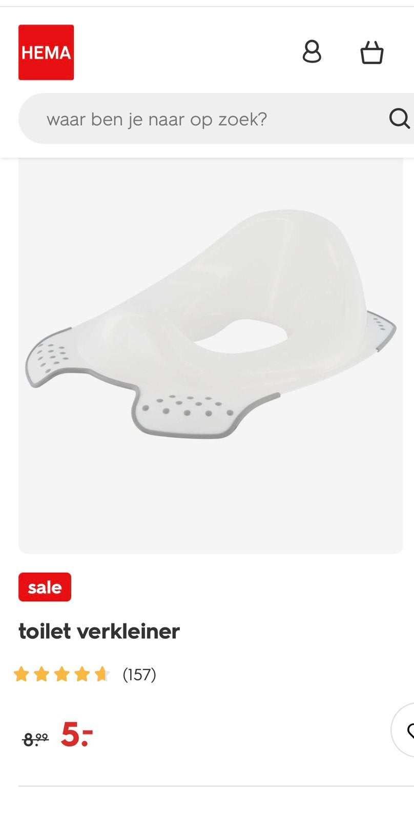 Hema zit verhoger voor de wc als nieuw!, Overige methoden, Zo goed als nieuw, 9 t/m 36 kg, Ophalen