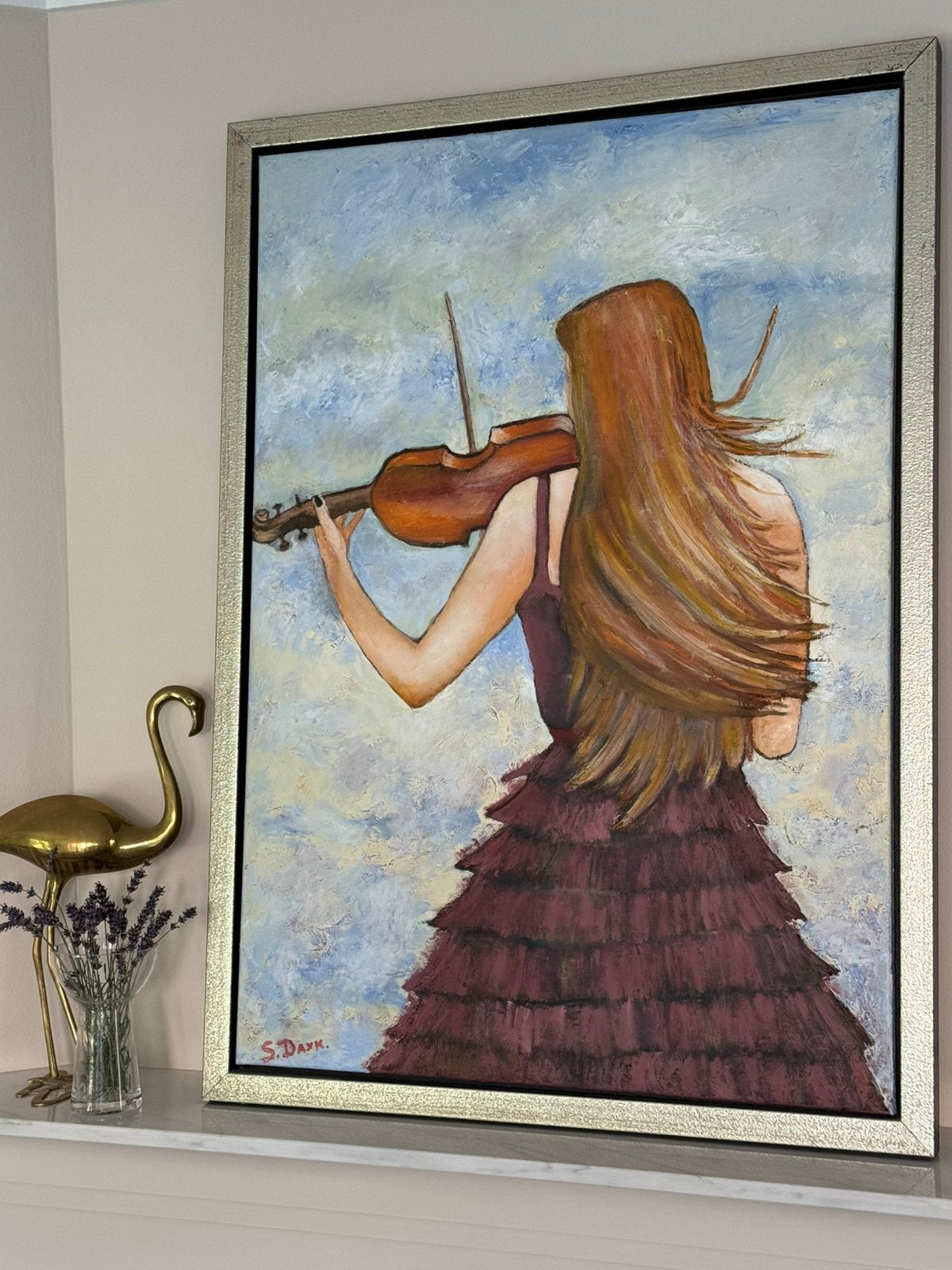 Olieverf schilderij met structuur 100X70 cm, Ophalen, Abstract, Handgeschilderd, Olieverf