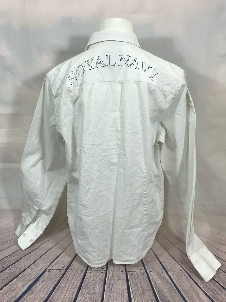 La Martina witte blouse overhemd maat S 152/158 (3C8), Tweedehands verkoop, Tweedehands verkoop, Gebruikt, Overhemd of Blouse