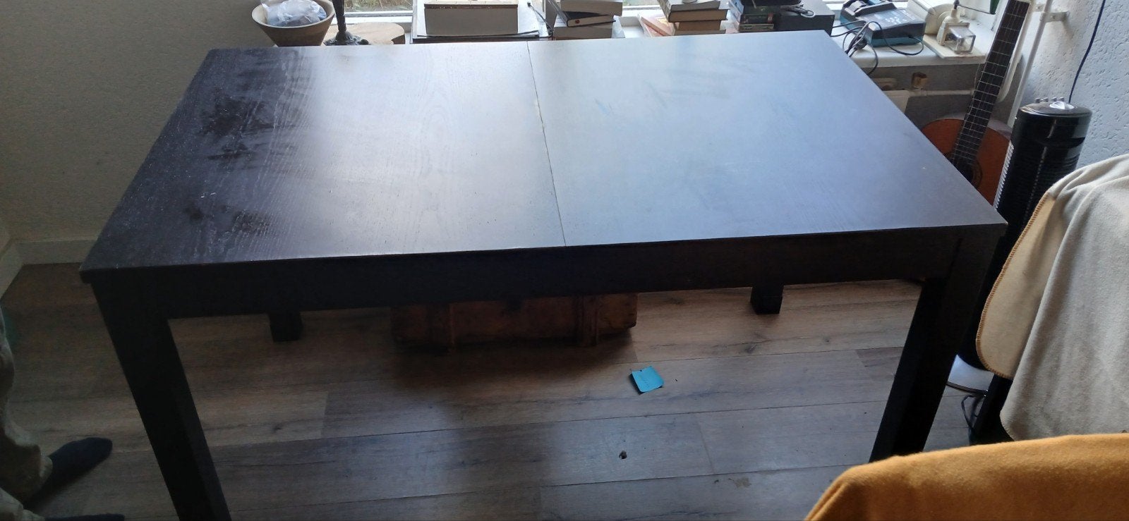 Uitschuifbare eettafel - Zwart, Ophalen, Gebruikt, 50 tot 100 cm, 150 tot 200 cm