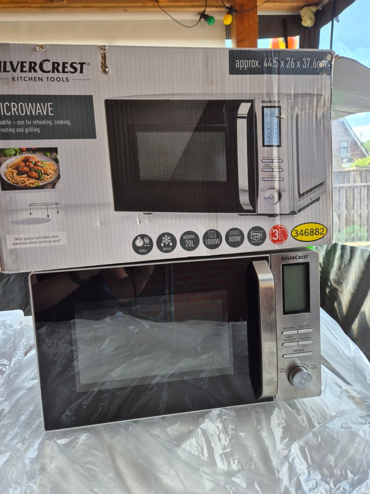 Silvercrest microwave smw 800 f1.zie foto's, Witgoed en Apparatuur, Ophalen, Zo goed als nieuw, Minder dan 45 cm