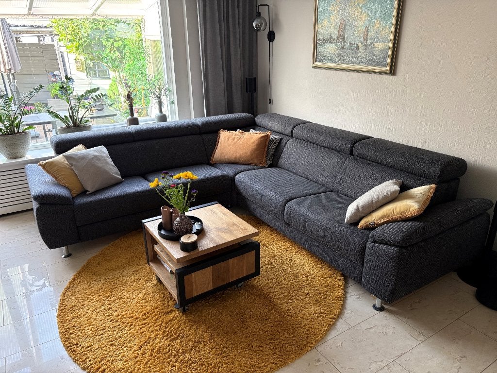 Gratis hoekbank Grijs/Antraciet, Ophalen, 250 tot 300 cm, Gebruikt, Hoekbank