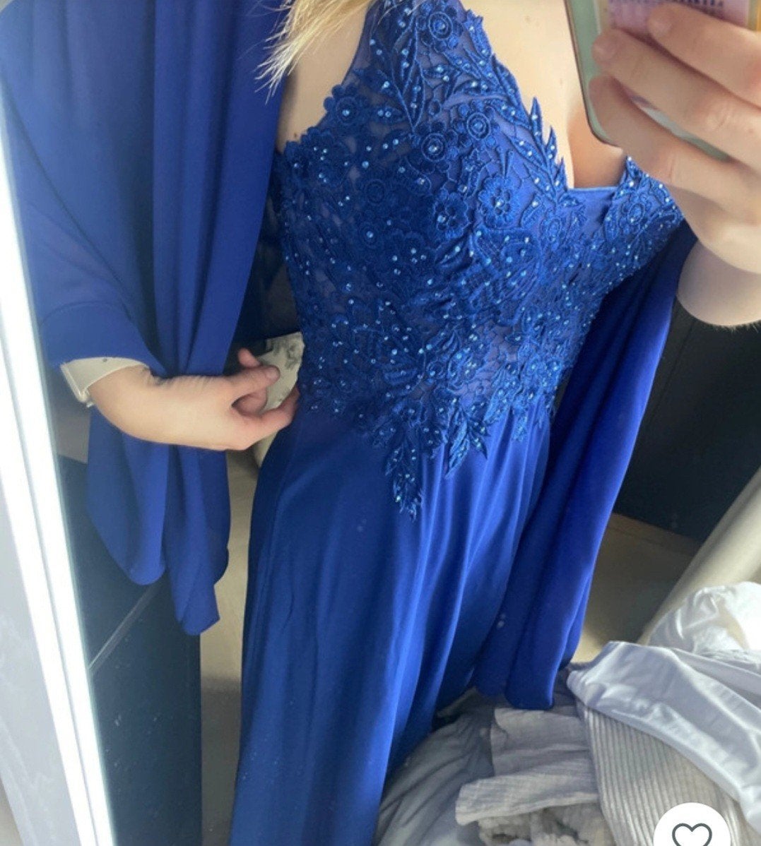 Prachtige koningsblauwe avondjurk galajurk, Kleding | Dames, Gelegenheidskleding, Galajurk, Blauw, Ophalen of Verzenden, Zo goed als nieuw