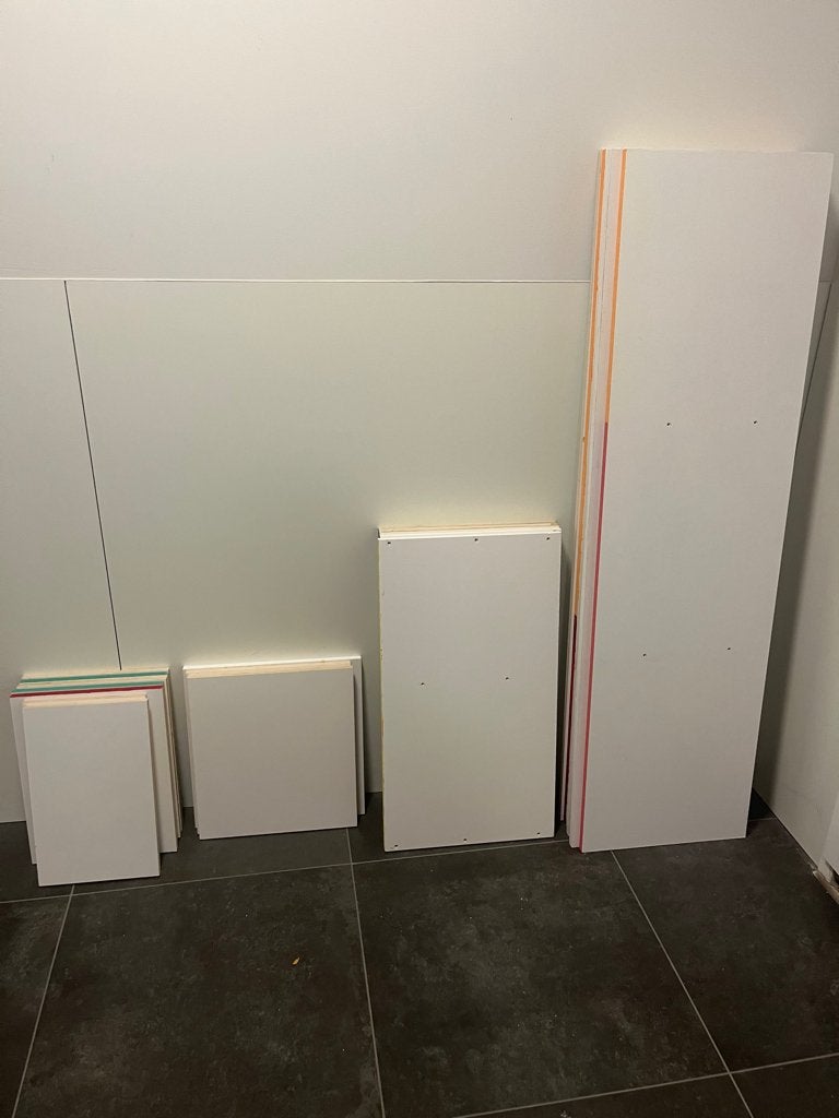 Wooden planks and pieces of wood, Doe-het-zelf en Verbouw, Hout en Planken, Ophalen, Minder dan 25 mm, Zo goed als nieuw, Plank