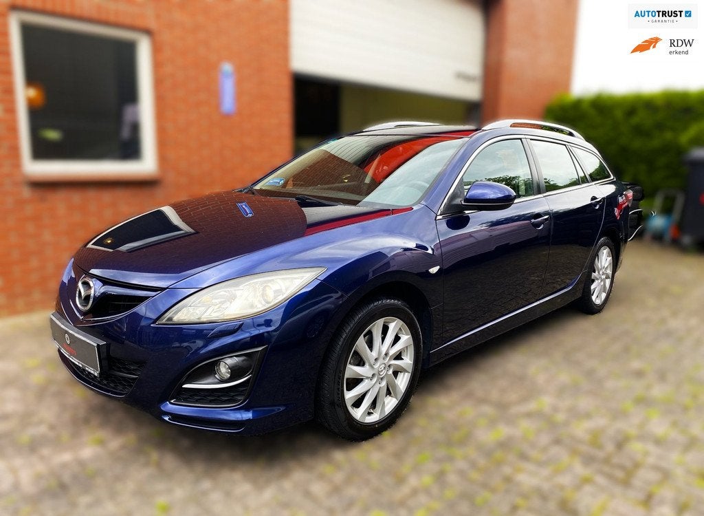 Mazda 6 Sportbreak 2.0 GT-M 155pk/ Leer/trekhaak, Auto's, Mazda, Voorwielaandrijving, Gebruikt, Zwart, 4 cilinders