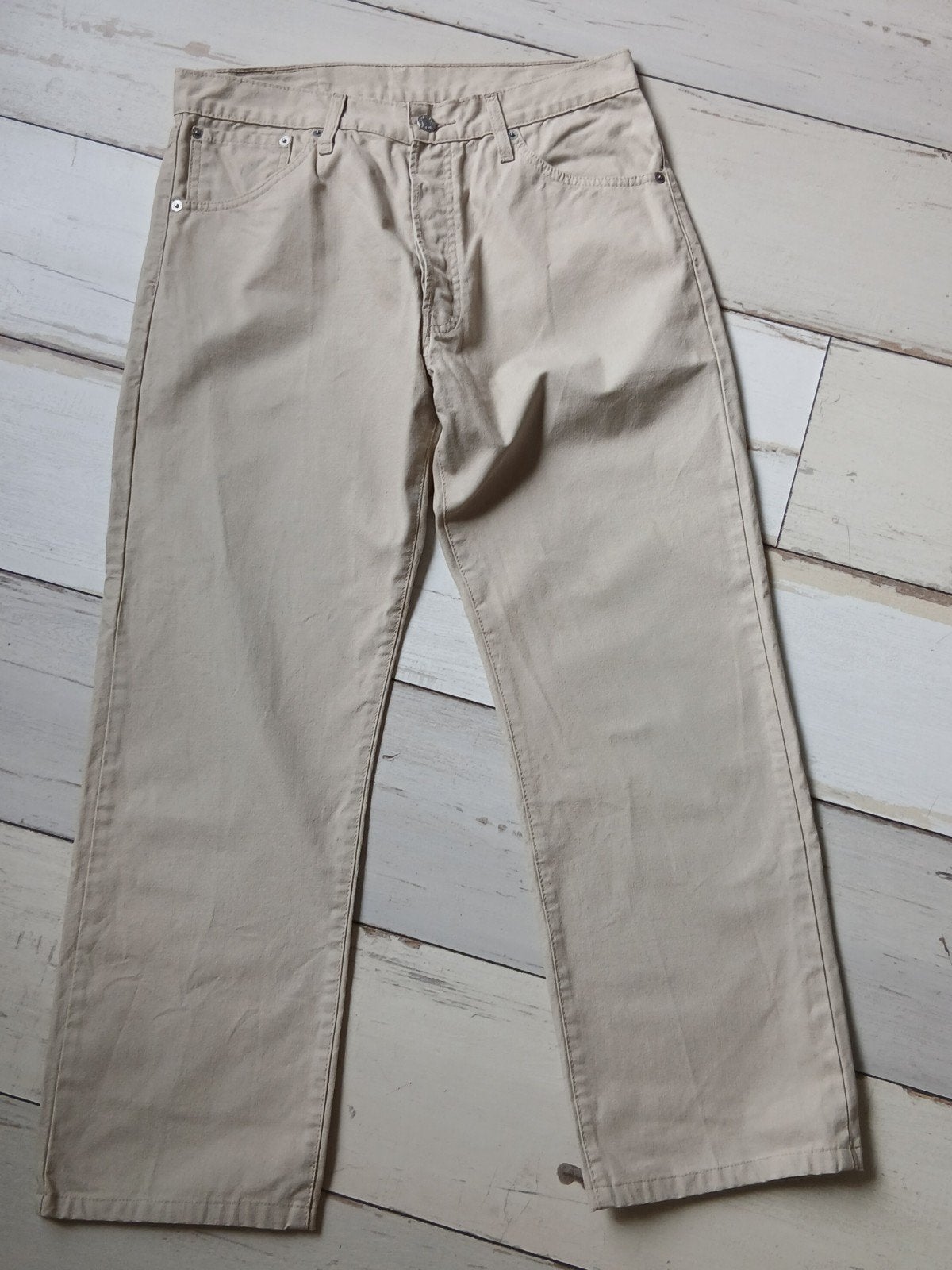 Levi's 551 Relaxed Straight Beige/Zand – W30 L34, Ophalen of Verzenden, Zo goed als nieuw, Overige kleuren, W33 - W34 (confectie 48/50)