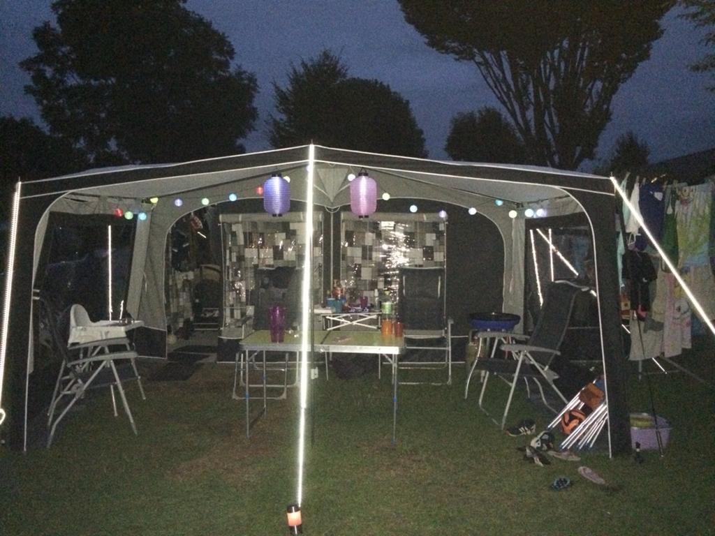 Dorema President XL280 Jubilee antraciet + uitbouw, Caravans en Kamperen, Ophalen, Gebruikt