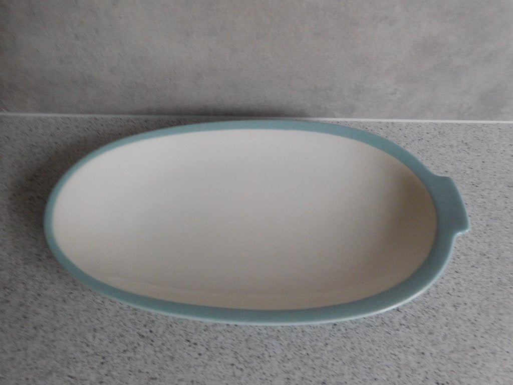 Schaal Turquoise Petrus Regout Maastricht - 26x15 cm, Ophalen of Verzenden