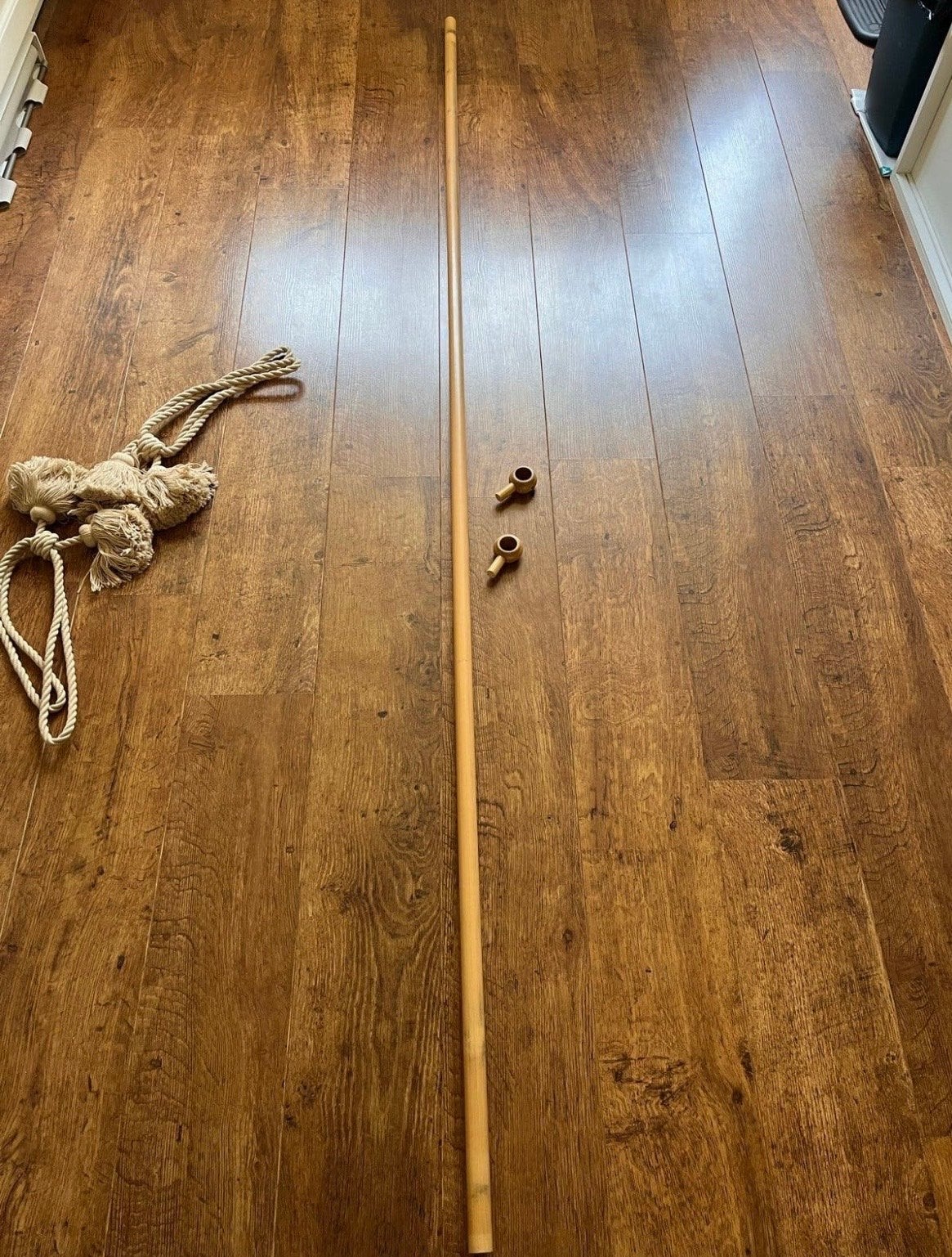 Lichtdoorlatend gordijn met bloemmotief 260x140 cm, Ophalen, Gebruikt, Beige, Lichtdoorlatend