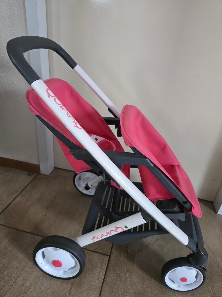 Smoby poppenwagen Quinny tweeling/twee zits, Kinderen en Baby's, Ophalen, Zo goed als nieuw