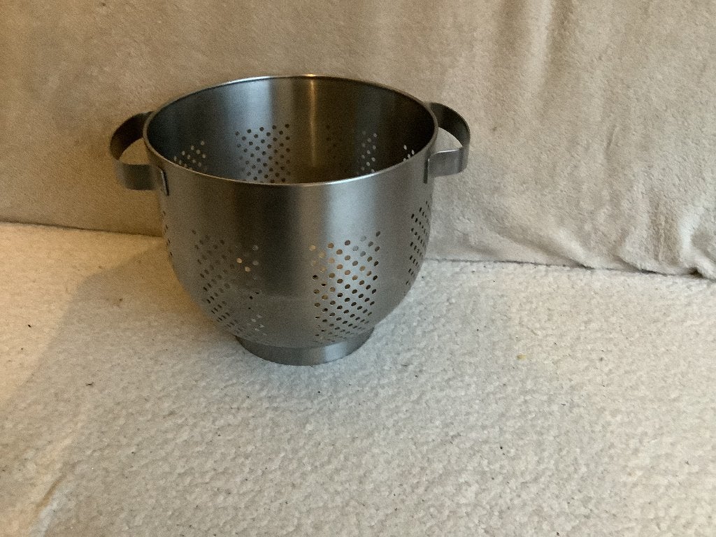 Groot stevig RVS vergiet, ø 22 cm, 19 hoog., Ophalen, Zo goed als nieuw