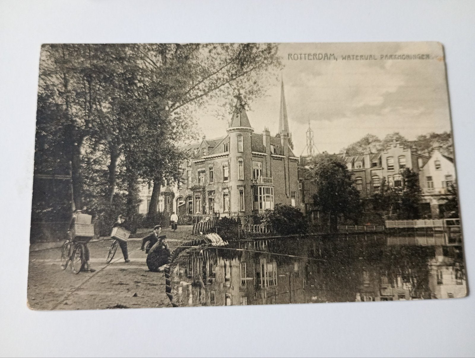 Rotterdam Kralingen Park Honingen met Visser 1914, Verzamelen, Ophalen of Verzenden, Voor 1920, Gelopen, Zuid-Holland