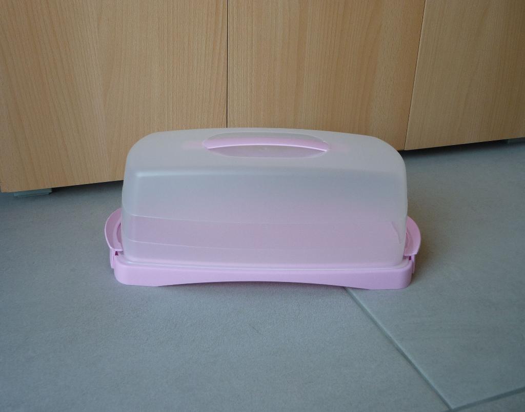 Roze taartdoos taartbox cake bewaardoos taartcontainer, Ophalen of Verzenden, Nieuw, Overige typen