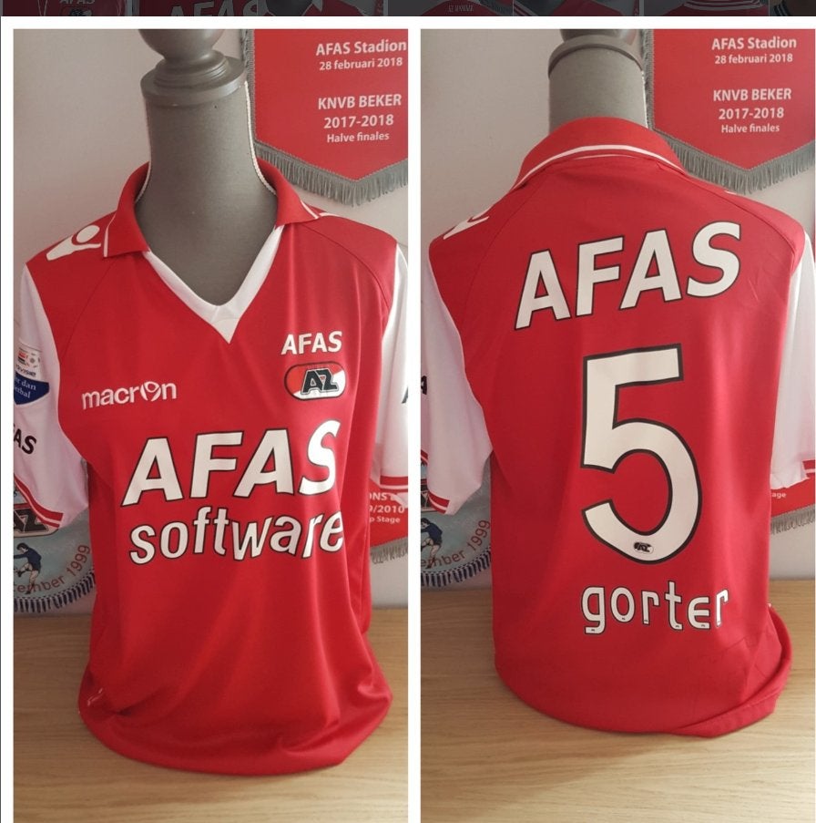 AZ   Alkmaar  matchworn/issued   Donny  Gorter   2012-2013, Ophalen of Verzenden, Gebruikt, AZ, Shirt