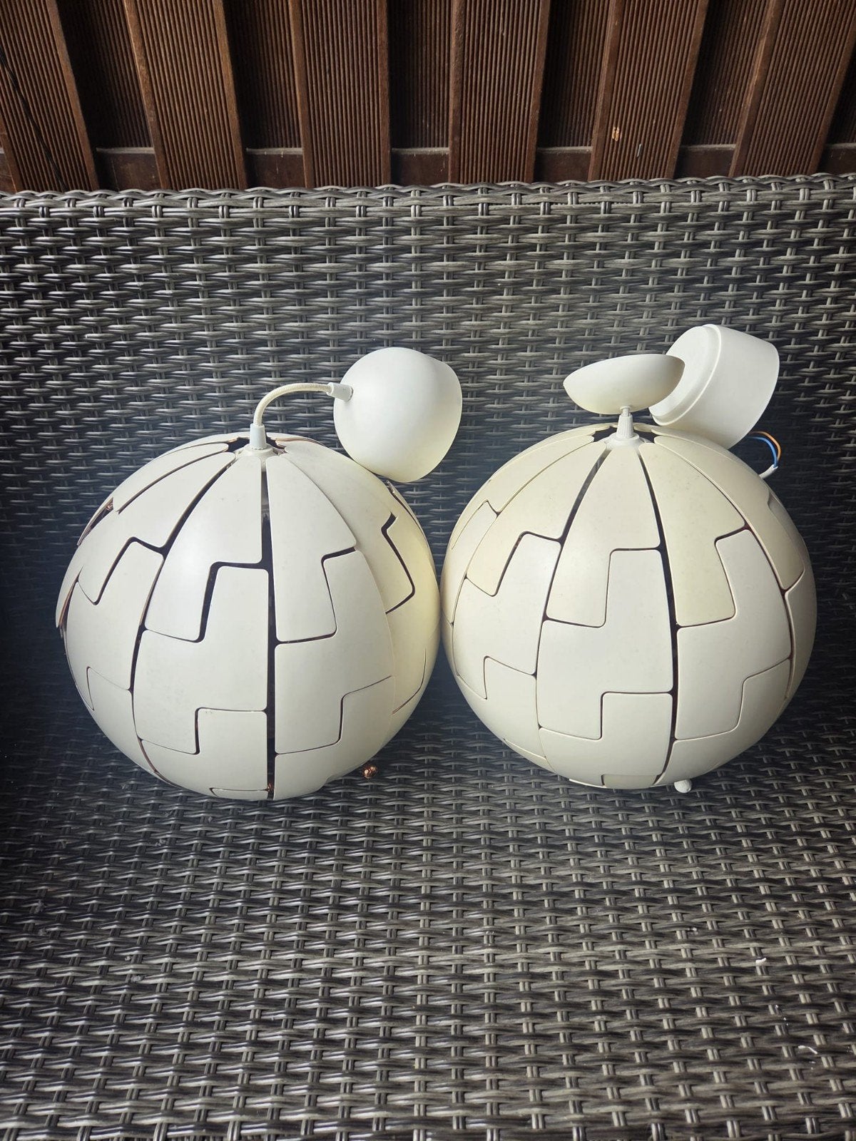 2x IKEA PS Hanglamp - Wit/Koper - Zo goed als nieuw, Kunststof, Zo goed als nieuw, Modern, Speels, Industrieel, E27 (groot)