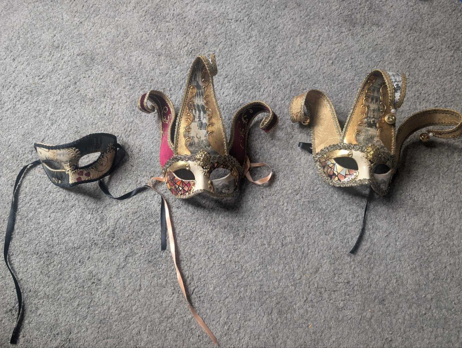 Nieuwe Venetiaanse maskers, handgemaakt in Venetië, Ophalen of Verzenden, Nieuw, Feestartikel, Carnaval