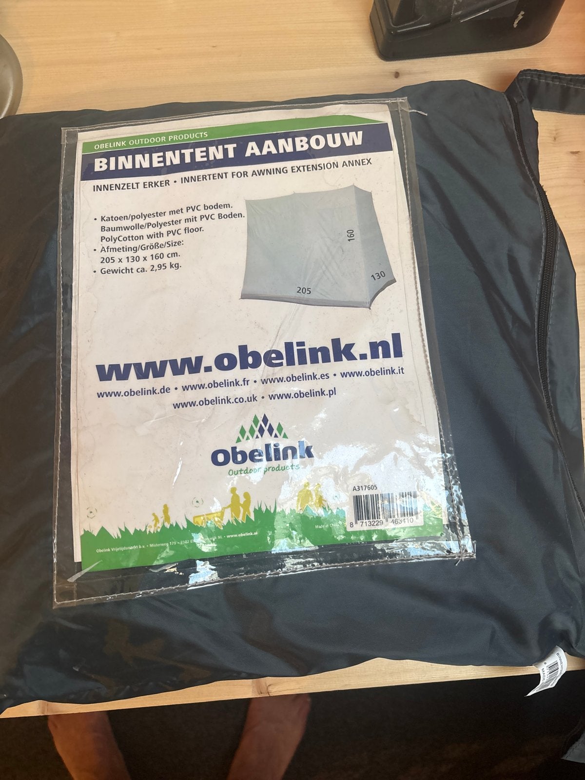 Obelink Binnentent Aanbouw - Innertent voor voortent, Caravans en Kamperen, Tenten, Ophalen, Zo goed als nieuw, Tot en met 2