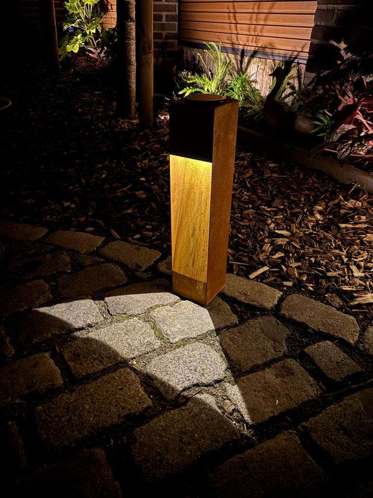 Tuinlamp - Tuinverlichting - Led verlichting - Cortenstaal, Tuin en Terras, Buitenverlichting, Zonne-energie, Minder dan 50 watt