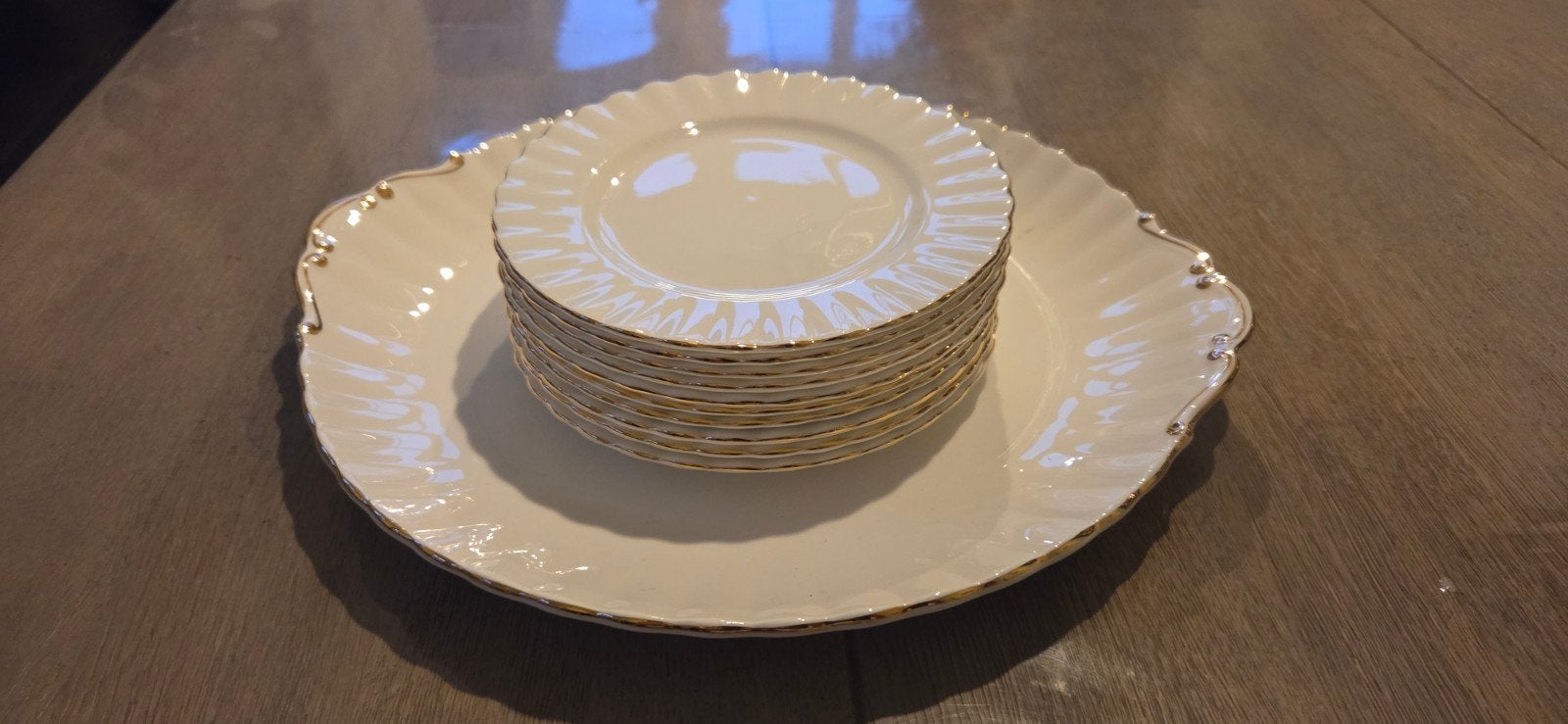 Royal Albert Val D'or. taartservies., Ophalen of Verzenden