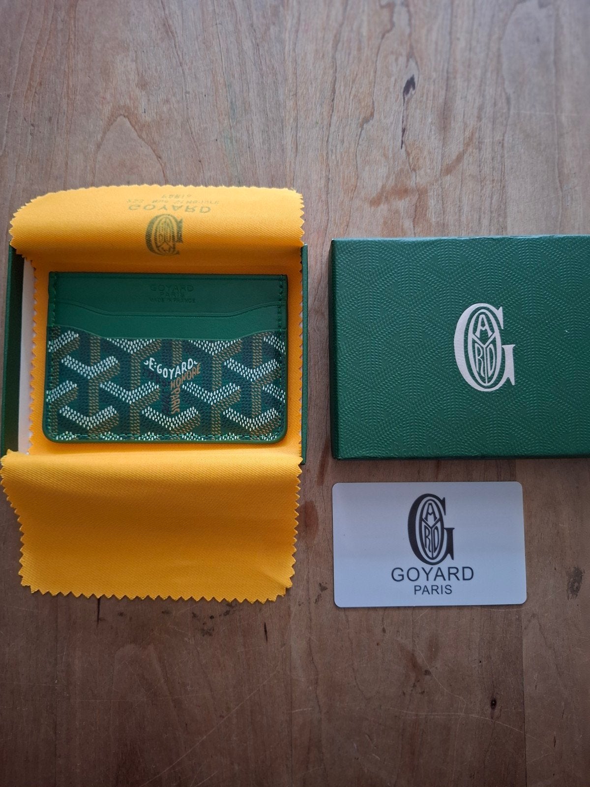 Goyard Kaarthouder Groen - Gloednieuw & Authentiek, Overige merken, Nieuw, Ophalen of Verzenden, Leer