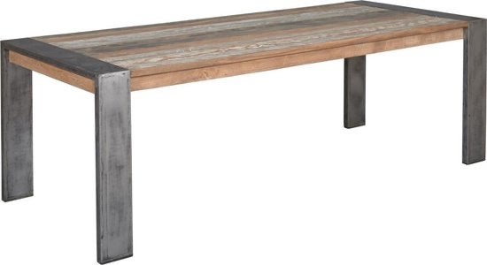 Industriële salontafel/eettafel met metalen onderstel, Huis en Inrichting, Tafels | Salontafels, Ophalen, Nieuw, 50 tot 100 cm