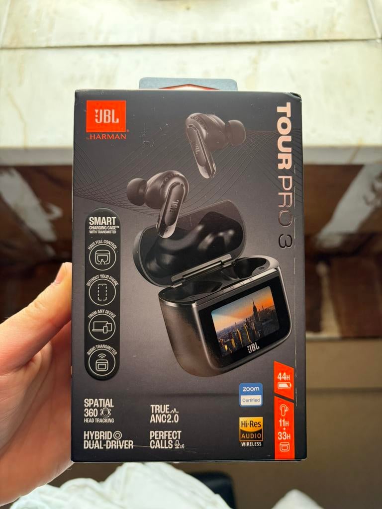 JBL Tour Pro 3, Telecommunicatie, Mobiele telefoons | Oordopjes, Ophalen, Zwart, Zo goed als nieuw, JBL