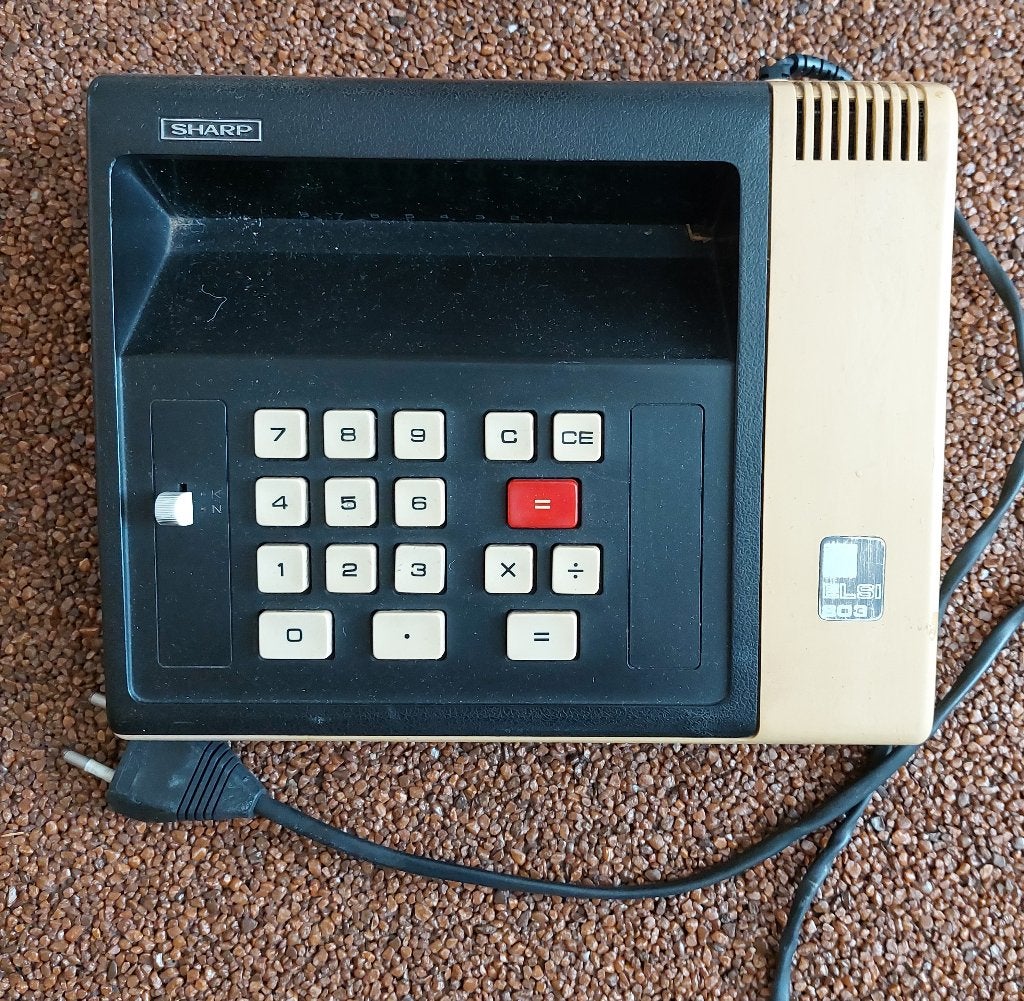 Oude rekenmachine, Ophalen of Verzenden, Gebruikt