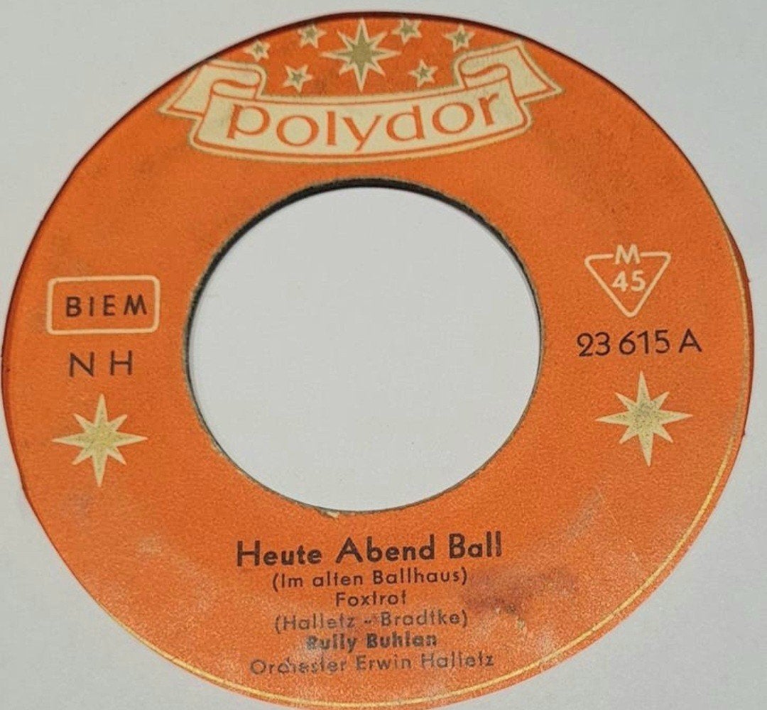 BULLY BUHLAN - HEUTE ABEND BALL, Ophalen of Verzenden, Gebruikt