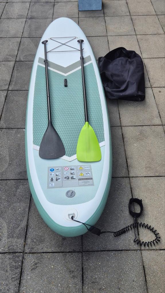 SUPboard 330 x 76 x 15 cm met twee peddels en tas, Ophalen, Gebruikt, Met koord