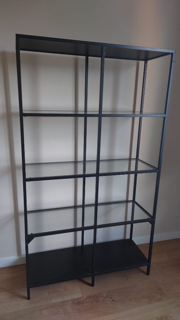 Kast met glazen planken, Ophalen, Met plank(en), 50 tot 100 cm, Zo goed als nieuw