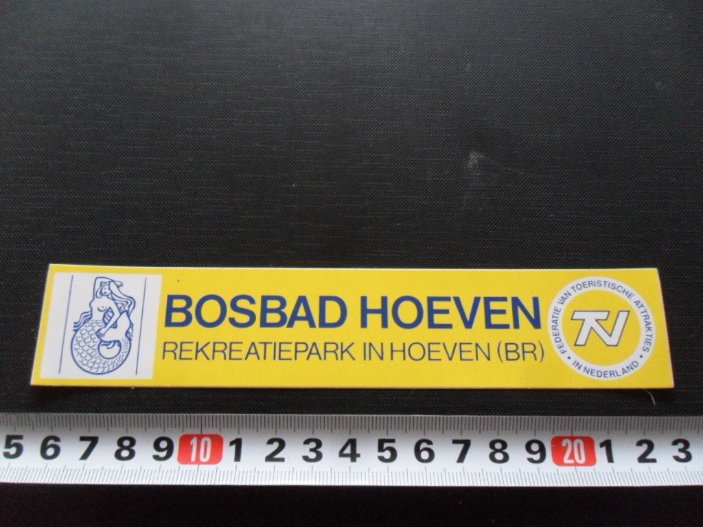 sticker Hoeven Rekreatiepark BOSBAD HOEVEN, Ophalen of Verzenden, Zo goed als nieuw