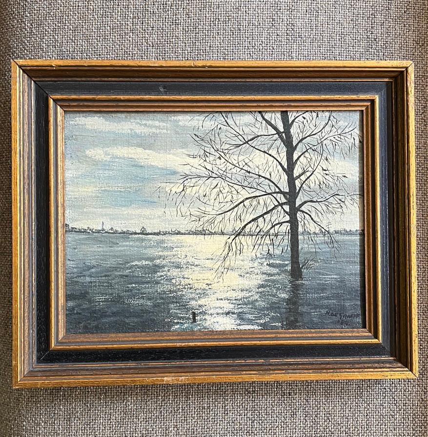 Schilderij Waterlandschap, Antiek en Kunst, Ophalen of Verzenden
