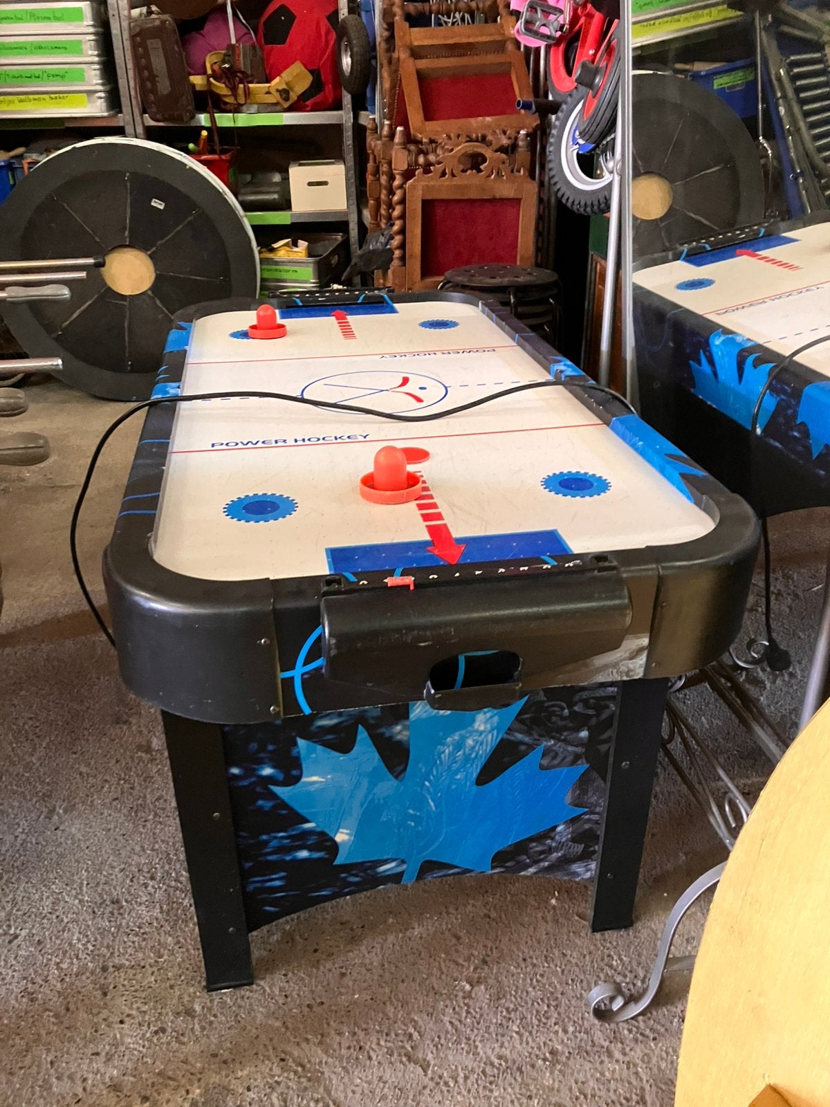Airhockey en tafelvoetbalspel, Ophalen, Gebruikt