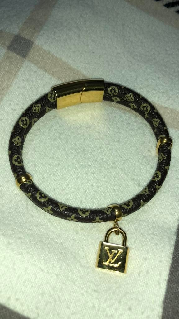 Louis Vuitton Armband, Sieraden, Tassen en Uiterlijk, Armbanden, Zo goed als nieuw, Leer, Bruin, Ophalen of Verzenden