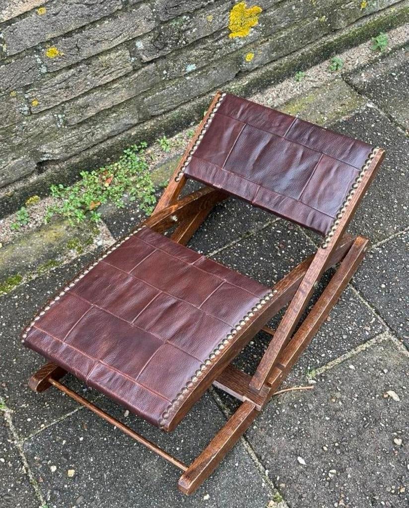 Klasieke retro Lederen Voeten bankje In meerdere hoogtes, Ophalen of Verzenden