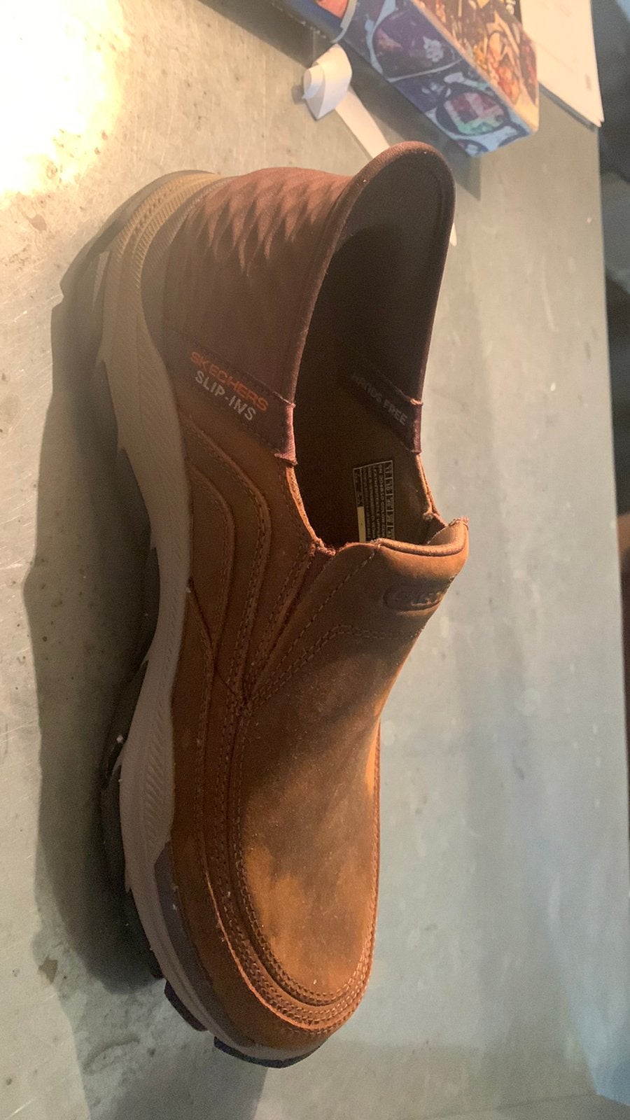 Skechers Slip-ins Heren Instappers - Bruin, Kleding | Heren, Loafers, Bruin, Nieuw, Ophalen of Verzenden
