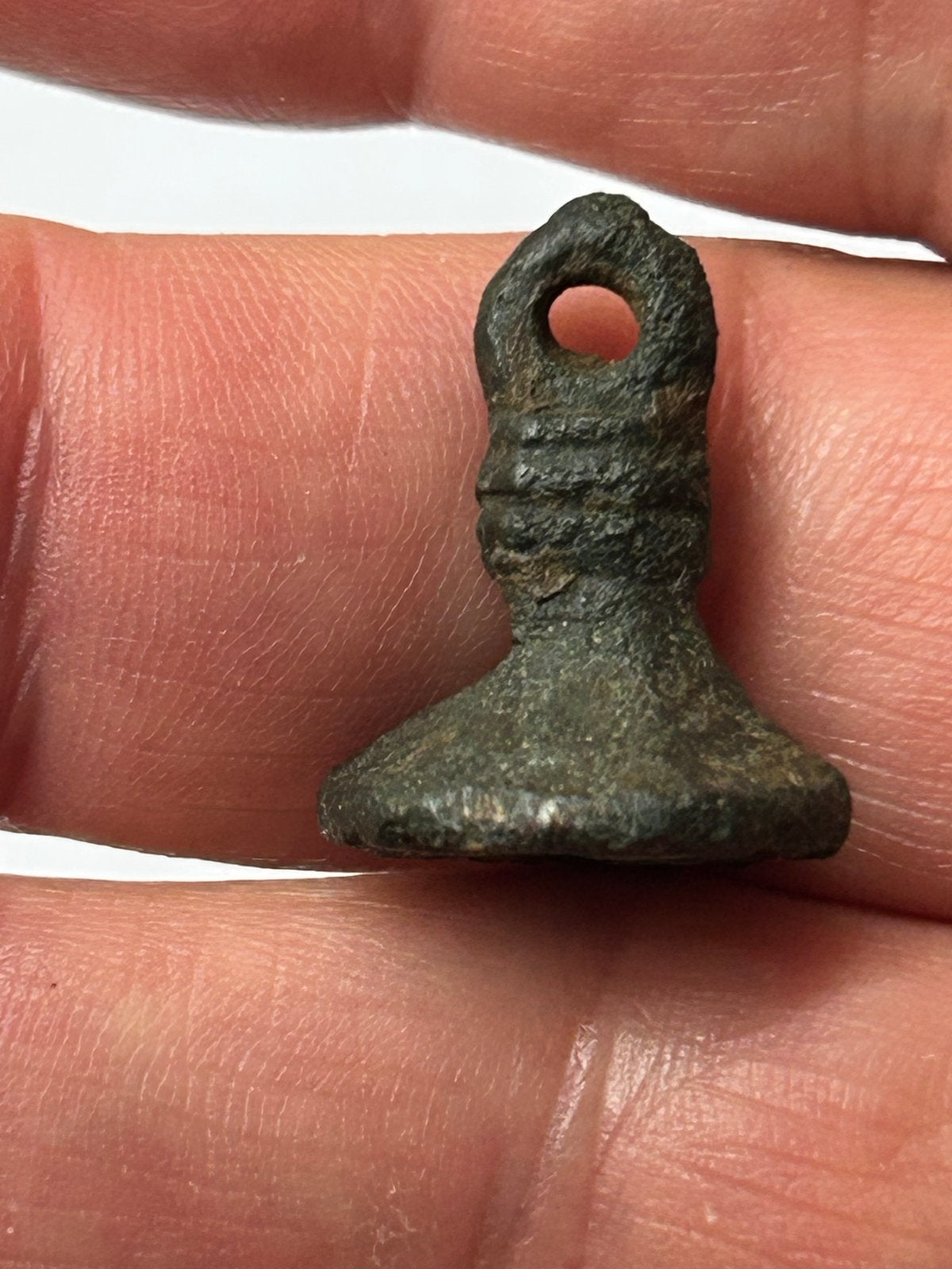 Ongereinigde Middeleeuwse Zegelstempel - Bodemvondst, Ophalen of Verzenden
