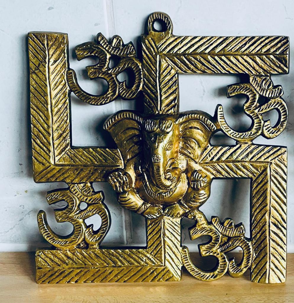 Hindu-swastika met Ohm en Ganesha, Ophalen of Verzenden, Nieuw, Spiritualiteit algemeen, Overige typen