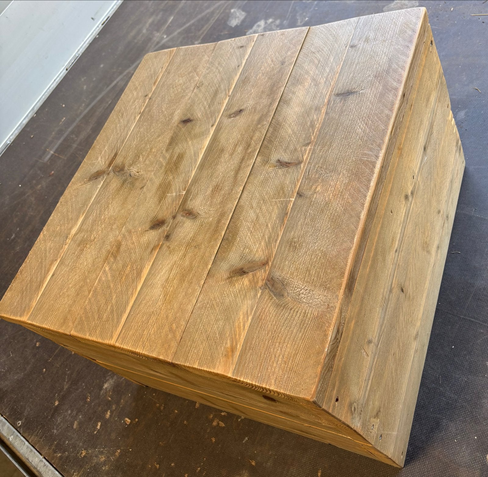 Steigerhout bijzettafel - Robuust en Stijlvol, Ophalen, Minder dan 45 cm, Minder dan 55 cm, Gebruikt