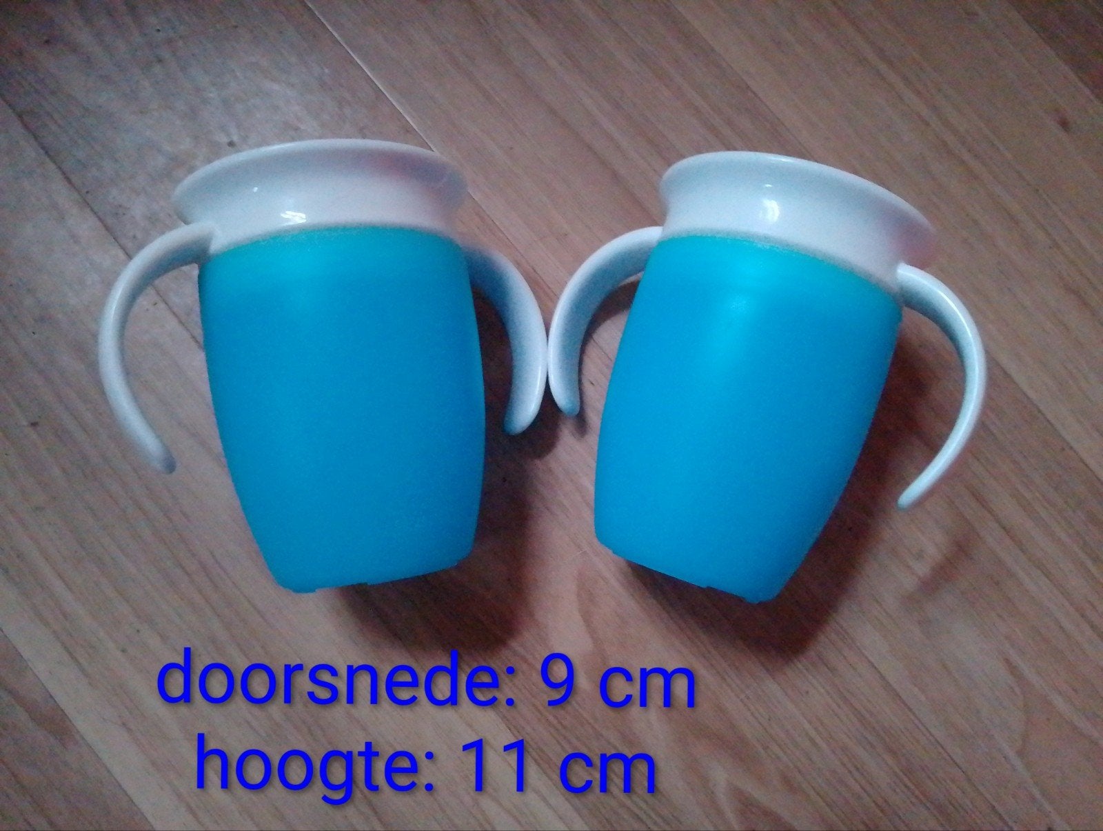 2x Munchkin Miracle 360 Antilekbeker - Blauw, Ophalen of Verzenden, Gebruikt