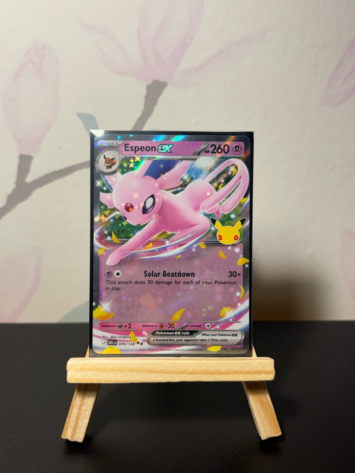 Espeon ex 070/128, Ophalen of Verzenden, Zo goed als nieuw, Losse kaart, Foil